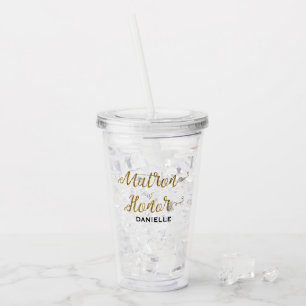 PersonligMatron av guld- glitter för heder Take Away Mugg
