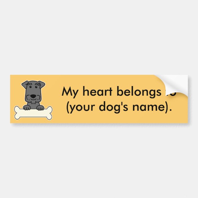 PersonligminiatyrSchnauzer Bildekal (Framsidan)