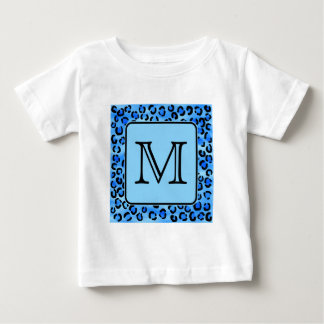 PersonligMonogram, modell för blåttLeopardtryck Tee Shirt