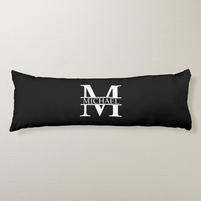 PersonligMonogram och namn Kroppskudde (Framsidan)