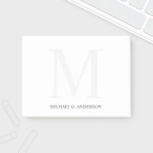 PersonligMonogram och namn Post-it Block