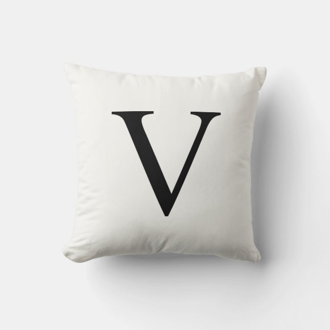 Personligmonogramen kudder | initialt V Kudde (Framsida)