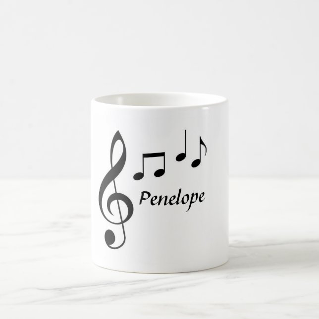 Personligmusik noterar muggen kaffemugg (Center)