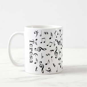 Personligmusik notermugg kaffemugg