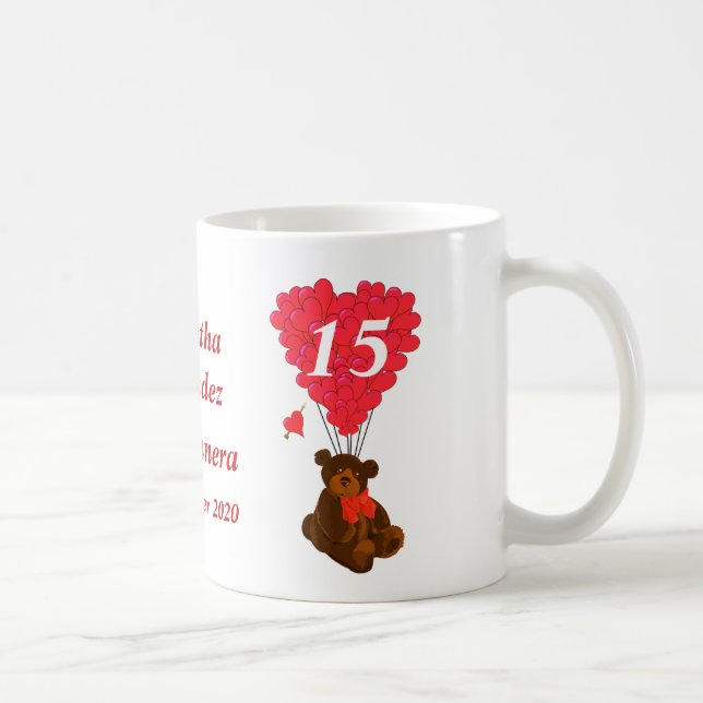 Personlignalle Quinceanera Kaffemugg (Höger)
