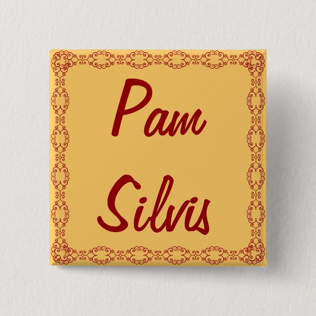 Personlignamn bricka/knäppas/klämmer fast knapp (Framsida)