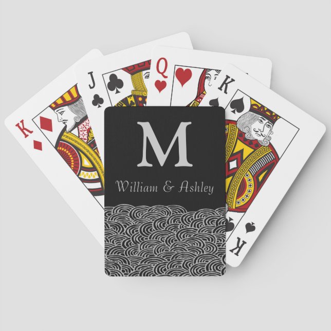 Personlignamn och Monogram som leker kort Kortlek (Baksidan)
