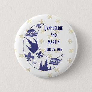 PersonligNew Orleans växande måne Knapp