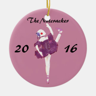 Personlignötknäppareprydnad - Ballerinadocka Julgransprydnad Keramik