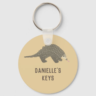 PersonligPangolin Keychain Nyckelring