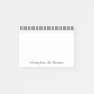 Personligpianonycklar instrumenterar post-it block