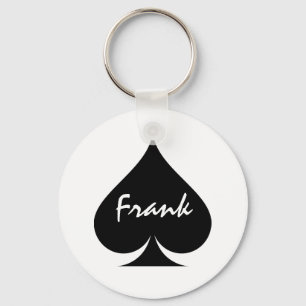 Personligpokerkeychain med överdängaren av spada nyckelring