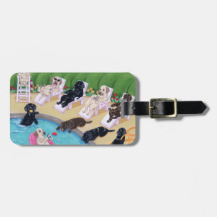 PersonligPoolsideparty Labradors Bagagebricka
