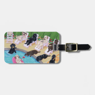 PersonligPoolsideparty Labradors Bagagebricka