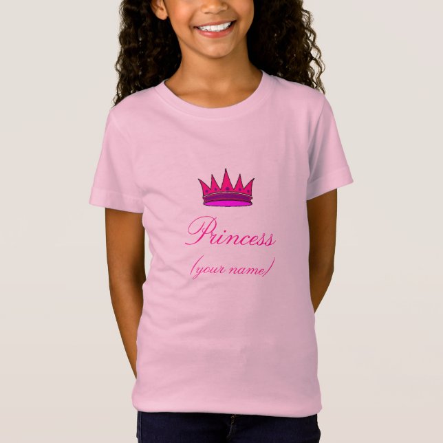 PersonligPrincessskjorta (rosakronan) Tee (Framsida)