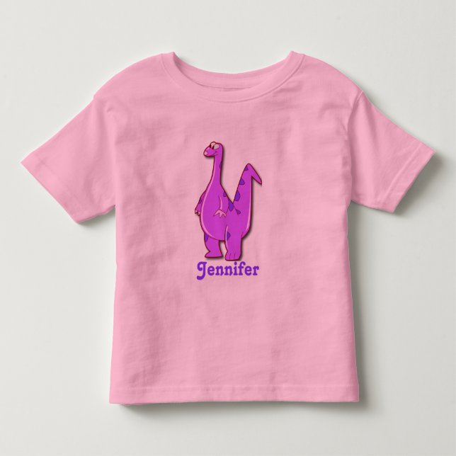 PersonligrosaDinosaur Tee Shirt (Framsida)