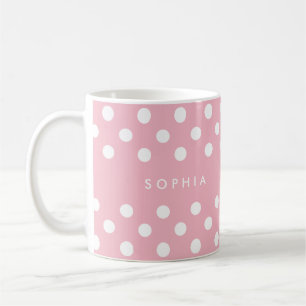 Personligrosapolka dots kaffemugg
