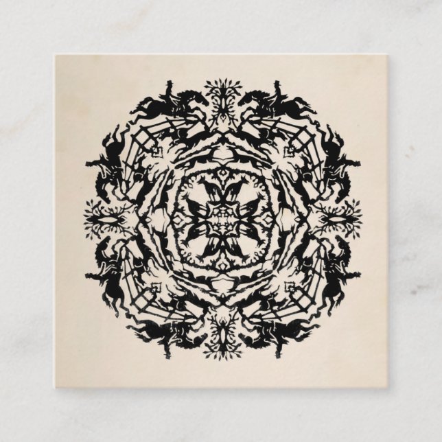 PersonligryttareKaleidoscope Fyrkantigt Visitkort (Framsida)