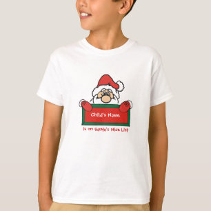 PersonligSantas Nice listar skjortaför barn T Shirt