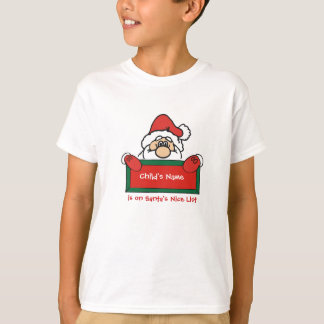 PersonligSantas Nice listar skjortaför barn T Shirt