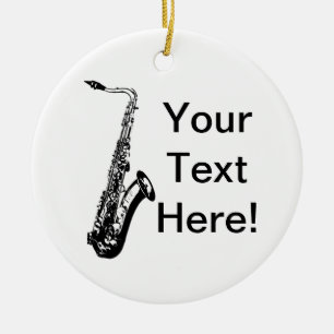 Personligsaxofon Julgransprydnad Keramik