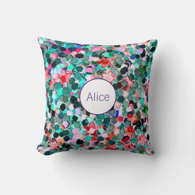 Personligsequinen kudder den kända sequinen för kudde (Framsida)
