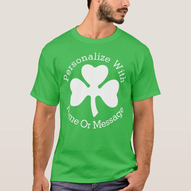 PERSONLIGShamrockst patricks day T Shirt (Framsida)