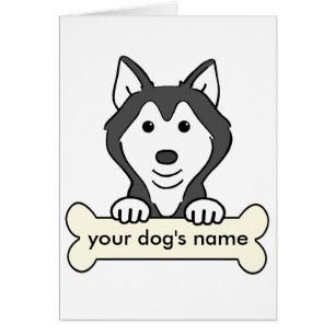 Personligsiberian husky hälsningskort