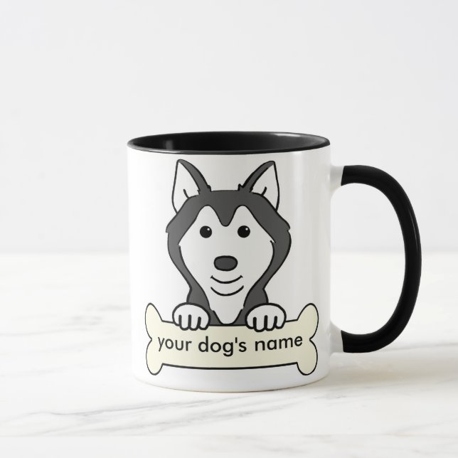 Personligsiberian husky mugg (Höger)