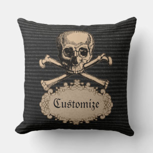 Personligskalle & Crossbones Kudde