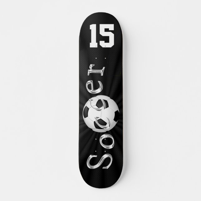 PersonligSkateboardfotboll som DIN Jersey NUMRERAR Skateboard Bräda 20,5 Cm (Framsida)