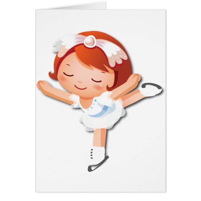 Personligskridskoåkninggåvor Hälsningskort (Framsidan)