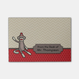 Personligsock monkey postar det noterar post-it block