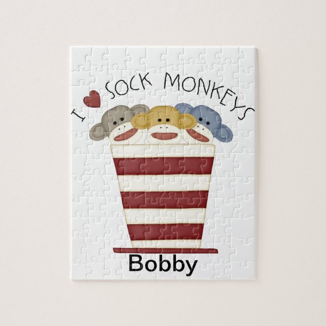 Personligsock monkeypussel /Toy Pussel (Vertikal)