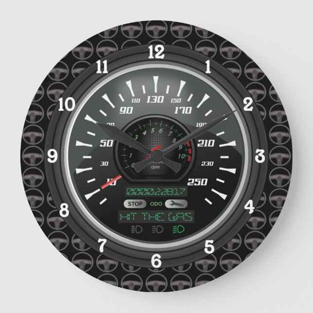 PersonligSpeedometer V.2 Stor Klocka (Framsida)