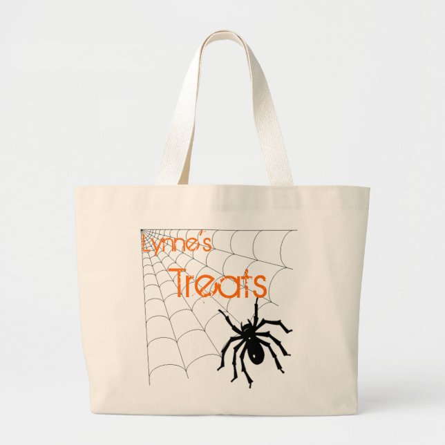 PersonligspindelHalloween fest hänger lös Jumbo Tygkasse (Framsidan)