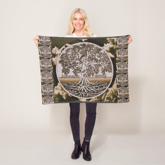 Personligstamträd Fleecefilt (På plats)