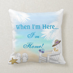 PERSONLIGSTRAND PILLOWGIFT FÖR STRANDÄLSKARE KUDDE