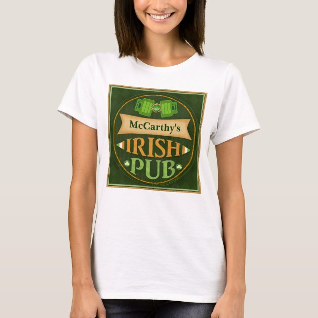 PersonligSts Patrick T-tröja för Pub för dag T Shirt (Framsida)
