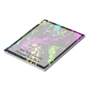 Personligsvart/neonSplatter Anteckningsblock