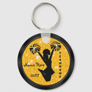 Personligsvart och guld- jubelKeychains billigt Nyckelring