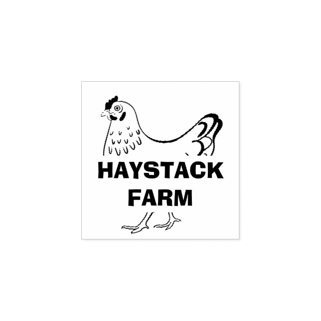 Personligt ägg med gårdsnamn stämpel (Tryck)