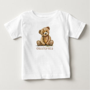 Personligt akvarell Nallebarn Baby T Shirt