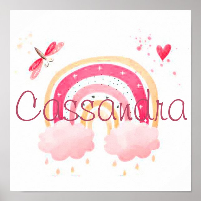 Personligt akvarellregnbåge poster (Framsidan)