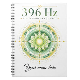 Personligt anpassad 396 Hz Solfeggio-frekvens ante Anteckningsbok