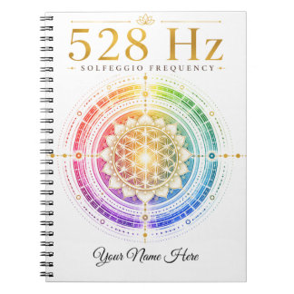 Personligt anpassad 528 Hz Solfeggio-frekvens ante Anteckningsbok