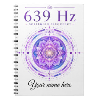 Personligt anpassad 639 Hz Solfeggio-frekvens ante Anteckningsbok