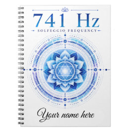 Personligt anpassad 741 Hz Solfeggio-frekvens ante Anteckningsbok