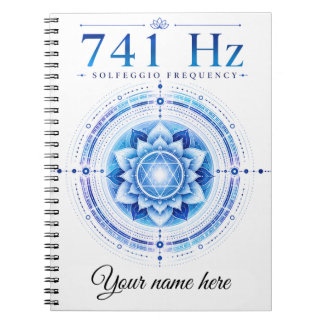 Personligt anpassad 741 Hz Solfeggio-frekvens ante Anteckningsbok