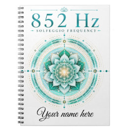 Personligt anpassad 852 Hz Solfeggio-frekvens ante Anteckningsbok